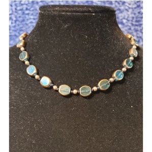 Black Hand Knotted Silk, 14" Choker Necklace